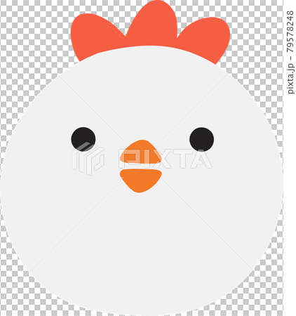 かわいいにわとりアイコン　ゆるい手描き 79578248