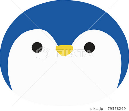 かわいいペンギンアイコン ゆるい手描きのイラスト素材