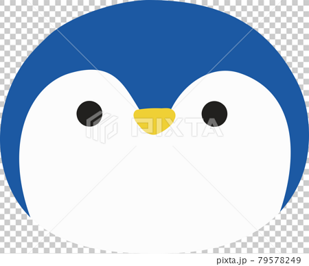 Cute Penguins Icon Loose Hand Painted Stock Illustration