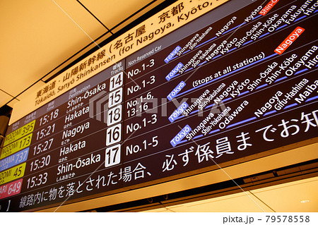 【交通イメージ】東海道新幹線発車案内（東京駅） 79578558