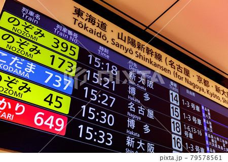 【交通イメージ】東海道新幹線発車案内(東京駅) 【交通イメージ】東海道新幹線発車案内(東京駅) 79578561