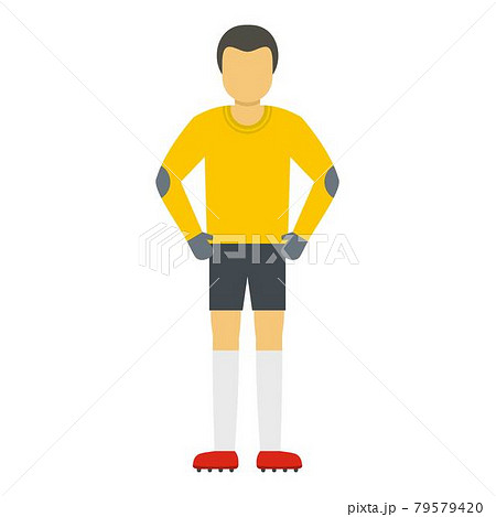 Waiting goalkeeper icon, flat style Waiting goalkeeper icon, flat style 79579420