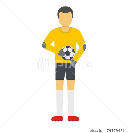 Player with ball icon, flat style 79579421