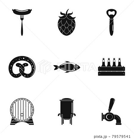 Light dinner icons set, simple style Light dinner icons set, simple style 79579541