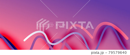Abstract gradient background with wave line with shadow effect. Geometric composition. 3D shadow effects and fluid gradients Abstract gradient background with wave line with shadow effect. Geometric composition. 3D shadow effects and fluid gradients 79579640