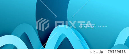 Abstract gradient background with wave line with shadow effect. Geometric composition. 3D shadow effects and fluid gradients Abstract gradient background with wave line with shadow effect. Geometric composition. 3D shadow effects and fluid gradients 79579658