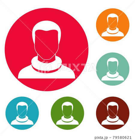 Man Avatar Icons Circle Set Vectorのイラスト素材 [79580621] - PIXTA