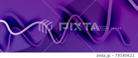 Abstract gradient background with wave line with shadow effect. Geometric composition. 3D shadow effects and fluid gradients Abstract gradient background with wave line with shadow effect. Geometric composition. 3D shadow effects and fluid gradients 79580622