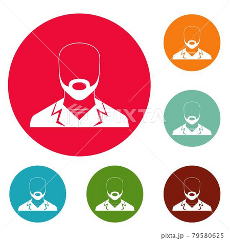 Man avatar icons circle set vector 79580625