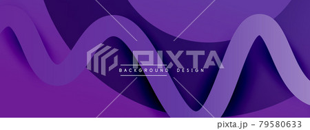 Abstract gradient background with wave line with shadow effect. Geometric composition. 3D shadow effects and fluid gradients 79580633