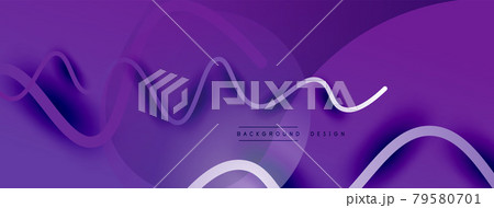 Abstract gradient background with wave line with shadow effect. Geometric composition. 3D shadow effects and fluid gradients 79580701