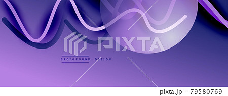 Abstract gradient background with wave line with shadow effect. Geometric composition. 3D shadow effects and fluid gradients Abstract gradient background with wave line with shadow effect. Geometric composition. 3D shadow effects and fluid gradients 79580769