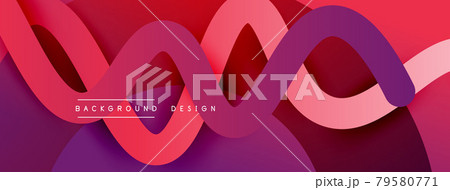 Abstract gradient background with wave line with shadow effect. Geometric composition. 3D shadow effects and fluid gradients 79580771
