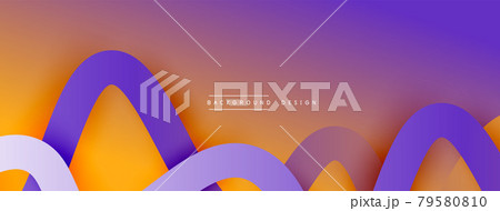 Abstract gradient background with wave line with shadow effect. Geometric composition. 3D shadow effects and fluid gradients 79580810