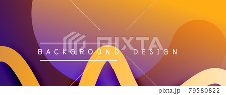 Abstract gradient background with wave line with shadow effect. Geometric composition. 3D shadow effects and fluid gradients 79580822