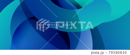 Abstract overlapping lines and circles geometric background with gradient colors 79580830