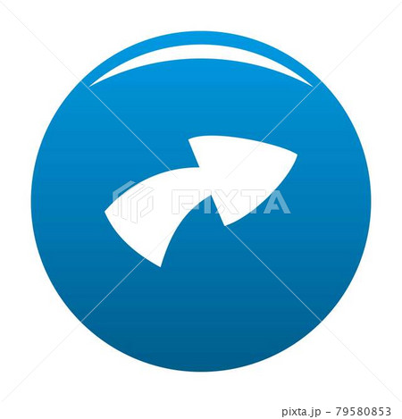 Arrow icon blue vector 79580853