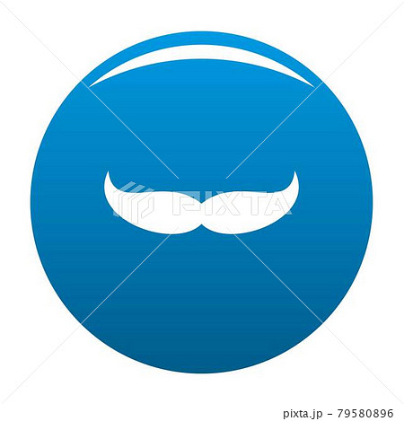Pointing mustache icon blue vector 79580896