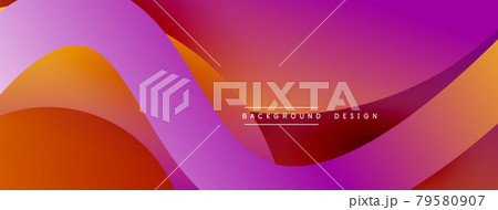 Abstract overlapping lines and circles geometric background with gradient colors 79580907