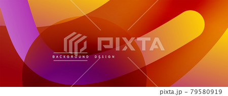 Abstract overlapping lines and circles geometric background with gradient colors 79580919