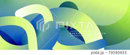 Abstract overlapping lines and circles geometric background with gradient colors 79580933
