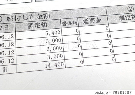 督促料、延滞金に関する書類 79581587