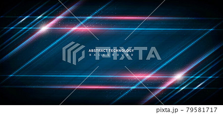 Abstract technology geometric overlapping hi speed line movement design background with copy space for text. 79581717