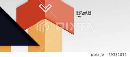 Shiny color triangles and geometric shapes vector abstract background 79582852