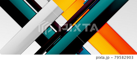 Color abstract lines trendy geometric background for business or technology presentation, internet poster or web brochure cover, wallpaper 79582903