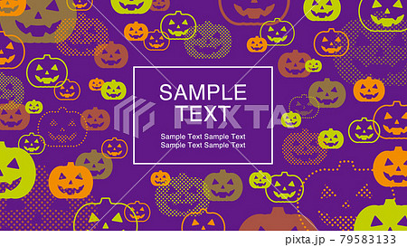 フラットデザインフレーム　ハロウィン	 79583133