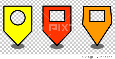 特定の位置を示すマークのイラストのイラスト素材
