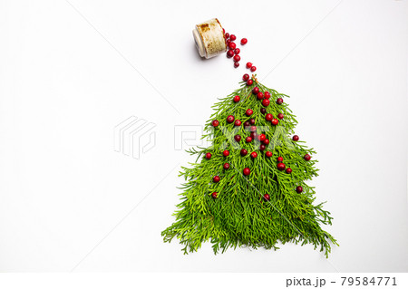 Christmas Tree of thuja branches Christmas Tree of thuja branches 79584771