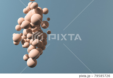 3D render of cluster of spheres 79585726