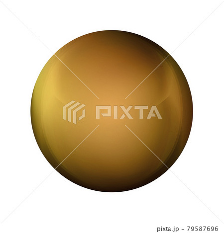 Glass golden ball or precious pearl. Glossy realistic ball, 3D abstract vector illustration highlighted on a white background. Big metal bubble with shadow Glass golden ball or precious pearl. Glossy realistic ball, 3D abstract vector illustration highlighted on a white background. Big metal bubble with shadow 79587696