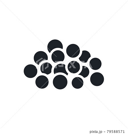 Caviar silhouette. Black isolated silhouettes. Fill solid icon. Modern glyph design. Vector illustration. Fish and seafood. Food ingredients 79588571