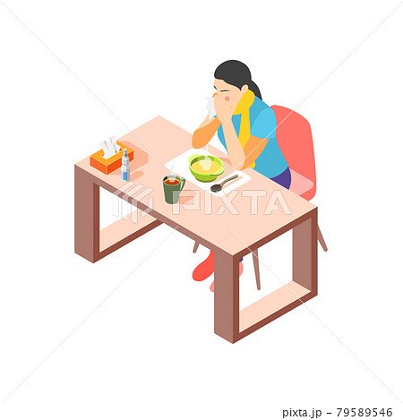 Flu Isometric Icon 79589546