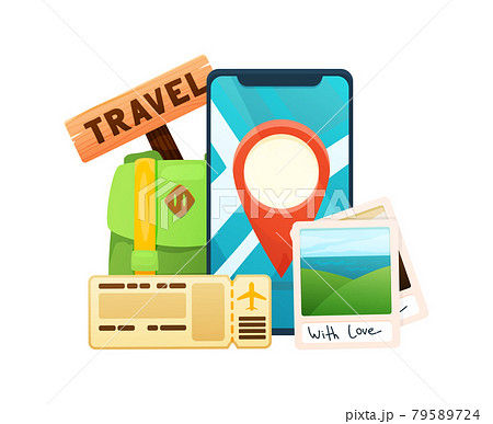 Travel Flat Composition 79589724