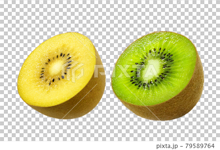 キウイ イラスト リアル キウイフルーツ セット ハス 79589764