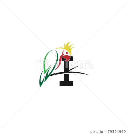Letter I with parrot bird icon logo design vector Letter I with parrot bird icon logo design vector 79594940