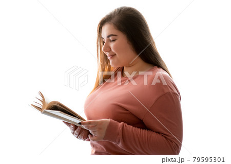 reading hobby intelligence chill obese woman book reading hobby intelligence chill obese woman book 79595301