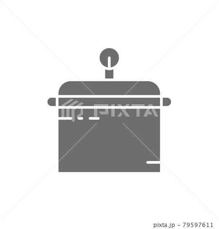 Container for tools disinfection, sterilization box, tattoo accessory gray icon. 79597611