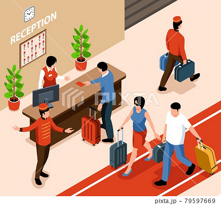 Isometric Hotel Reception 79597669