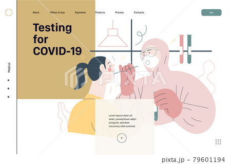 Medical tests web page template - testing for COVID-19 Medical tests web page template - testing for COVID-19 79601194