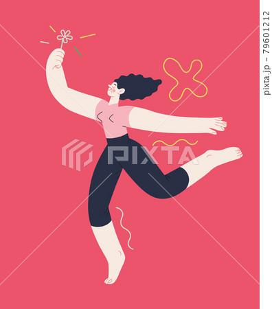 Happiness - happy people jumping in the air cheerfully 79601212