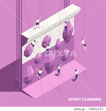 Climbing Sport Isometric Element Climbing Sport Isometric Element 79601225