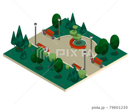 City Constructor Elements Isometric Isolated Composition 79601230