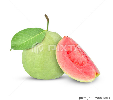 Pink Guava fruit isolated on white background 79601863
