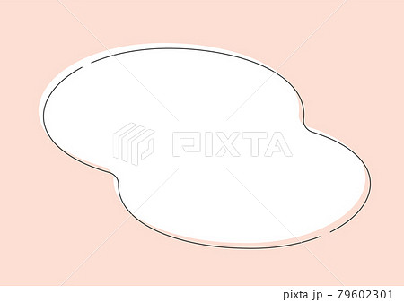 見出し・口コミ・引用などに使えるシンプルな背景フレーム素材：ライン付き・ピンク 79602301