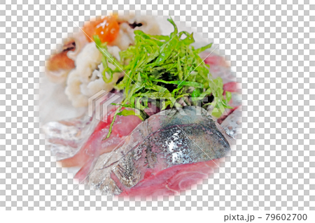 Home-cooked and simple home-cooked "sashimi of horse mackerel and pike conger" watercolor style picture letter 79602700