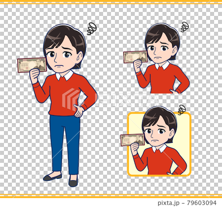 赤い服を着た若い主婦 79603094